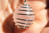 Perfect Pendant Rose Quartz Crystal Sphere Pendant + 20" Silver Chain