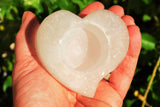 Amazing WHITE Selenite Crystal Heart - Grid Centerpiece POWERFUL: ZENERGY GEMS