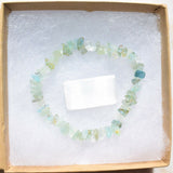 Premium CHARGED Aquamarine Crystal Chip Stretchy Bracelet REIKI Energy!