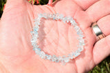 Premium CHARGED Blue Topaz Crystal Chip Stretchy Bracelet REIKI Energy!