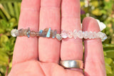 CHARGED Moonstone Labradorite Crystal Stretchy Bracelet w / Quartz REIKI Energy!