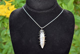 CHARGED Baby Moroccan Orthoceras Fossil Perfect Pendant + 20" Silver Chain