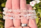 [1] CHARGED Moonstone Rose Quartz Crystal Bracelet w / Quartz REIKI Energy!