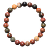 Premium CHARGED Natural Picasso Jasper / Marble Crystal 8mm Stretchy Bracelet
