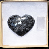 Flashy Charged Larvikite Crystal Puffy Heart / Palm Stone Healing Energy!