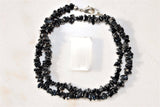 CHARGED Hematite Crystal Chip 18" Necklace Polished ENERGY REIKI