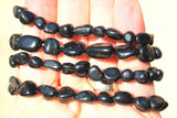 CHARGED Russian Shungite Bracelet Tumble Polished Stretchy ENERGY REIKI SYN 12