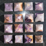 [1] Himalayan Amethyst Crystal Hand-Carved Pyramid Reiki ZENERGY GEMS