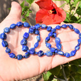 Premium CHARGED Natural Lapis Lazuli Crystal Custom 2-Bead Bracelet Stretchy