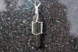 CHARGED Wire Wrapped Himalayan Black Tourmaline Pendant + 20" Silver Chain