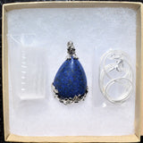 Perfect Pendant - Lapis Lazuli Teardrop Pendant + 20" Chain: ZENERGY GEMS