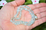 CHARGED Aquamarine Crystal Chip 18" Necklace Healing Energy REIKI WOW!!!