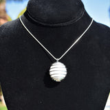 CHARGED Scolecite Hand-Polished Sphere Perfect Pendant + 20" Silver Chain