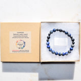 Premium CHARGED Natural Lapis Lazuli + Terahertz Quantum Wave Beads Bracelet
