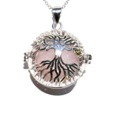 925 Sterling Tree of Life Pendant Seven Crystal Spheres + 20" 925 Silver Chain