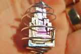 xPerfect Pendant™ Heaven's Temple™ Bismuth Crystal Pendant 26" 925 Silver Chain