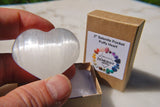 20 x MD 2" SELENITE POCKET PUFFY HEARTS Carving Healing Crystal [2nd Quality]