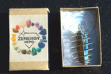 Platinum & Silver Rainbow Aura Quartz Crystal Perfect Pendant 20" Chain