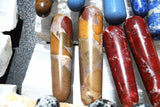 CHARGED Pudding Stone (Rhyolite) 4.0" Massage Wand Crystal Healing REIKI 110g