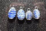 CHARGED Afghan Lapis Lazuli Crystal Perfect Pendant Tumble Polished + 20" Chain