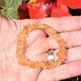 Premium CHARGED Citrine Crystal Chip Stretchy Bracelet Healing REIKI Energy!