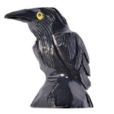 [1] LG 1.65" Black Onyx Crystal Hand-Carved Raven Reiki NEGATIVE ENERGY PROTECTION!
