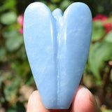 CHARGED Angelite Crystal Hand-Carved Angel Peaceful Energy! by ZENERGY GEMS