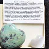 Charged 2.5" Ruby  / Fuchsite Crystal Palm Heart / Worry Stone Healing Energy